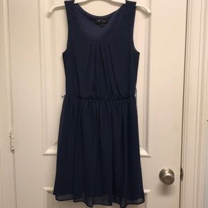 Navy blue dress with belt loops